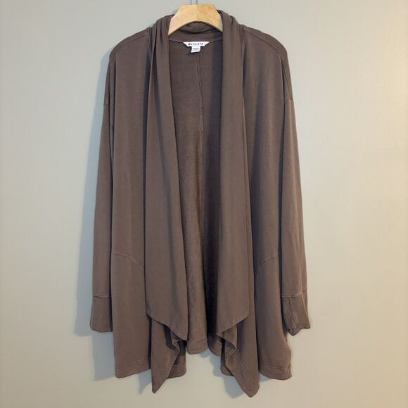 Athleta Sweaters - Athleta Pranayama Restore Wrap Cardigan Women’s 3X Brown Athleisure Stretch